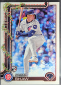 2025 Topps Holiday Matt Shaw #H173 RC Chicago Cubs front