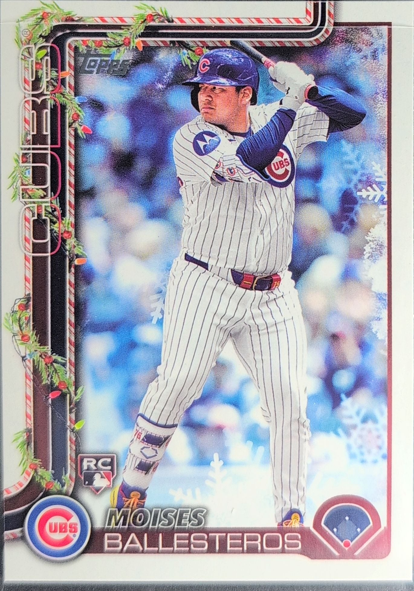 2025 Topps Holiday Moisés Ballesteros #H169 RC Chicago Cubs front