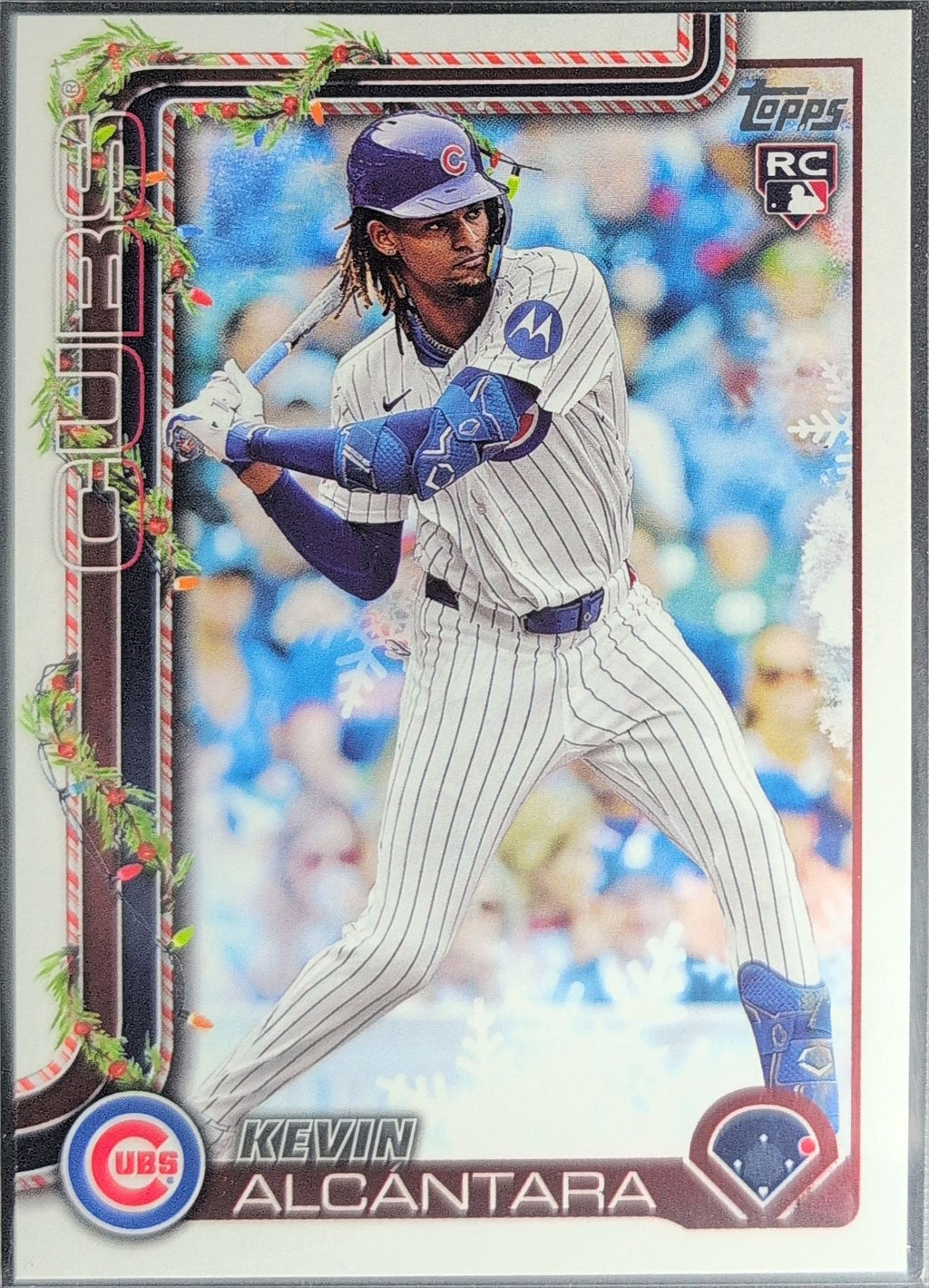 2025 Topps Holiday Kevin Alcántara #H109 RC Chicago Cubs front