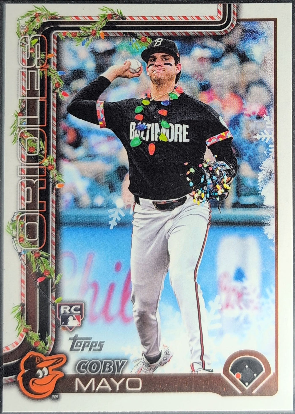 2025 Topps Holiday Coby Mayo #H118b Baltimore Orioles front
