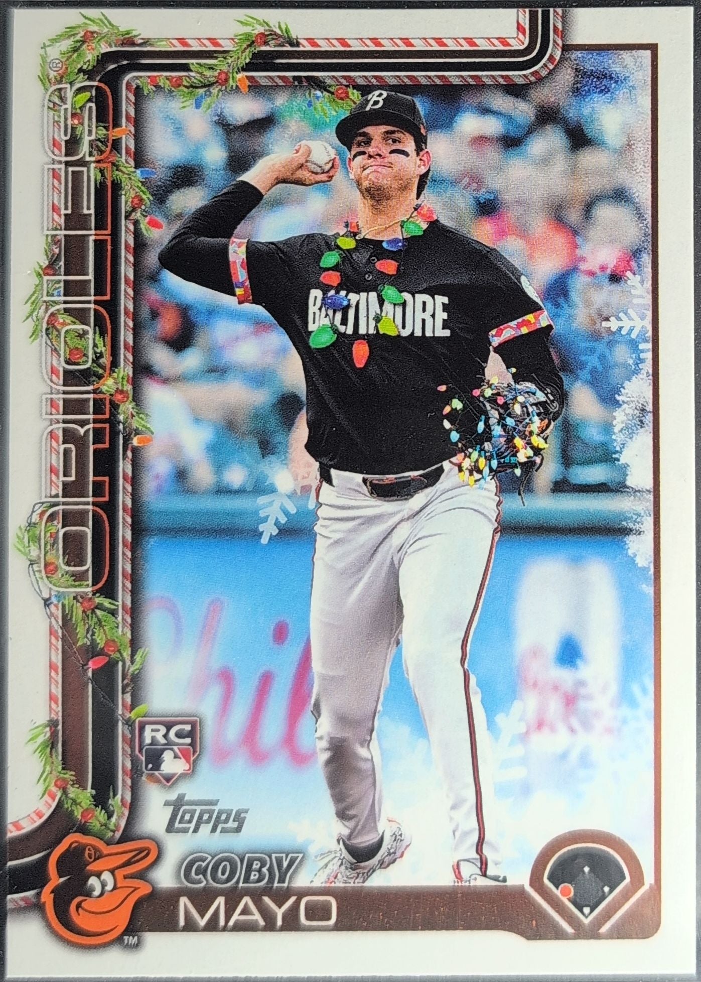 2025 Topps Holiday Coby Mayo #H118b Baltimore Orioles front