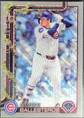 2025 Topps Holiday Moisés Ballesteros #H169 Silver Glitter Holiday RC Chicago Cubs front