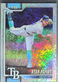 2026 Topps Ryan Pepiot #313 Aqua Rainbow Foil Tampa Bay Rays front