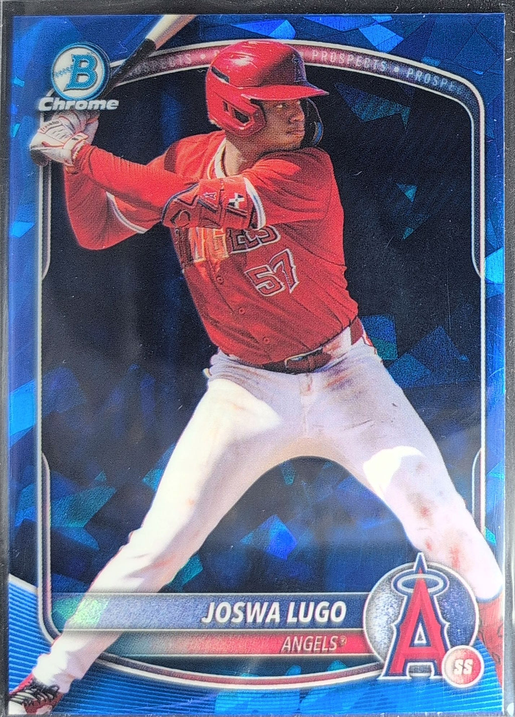 2025 Bowman Draft Sapphire Edition Joswa Lugo #BDC-24 Los Angeles Angels front