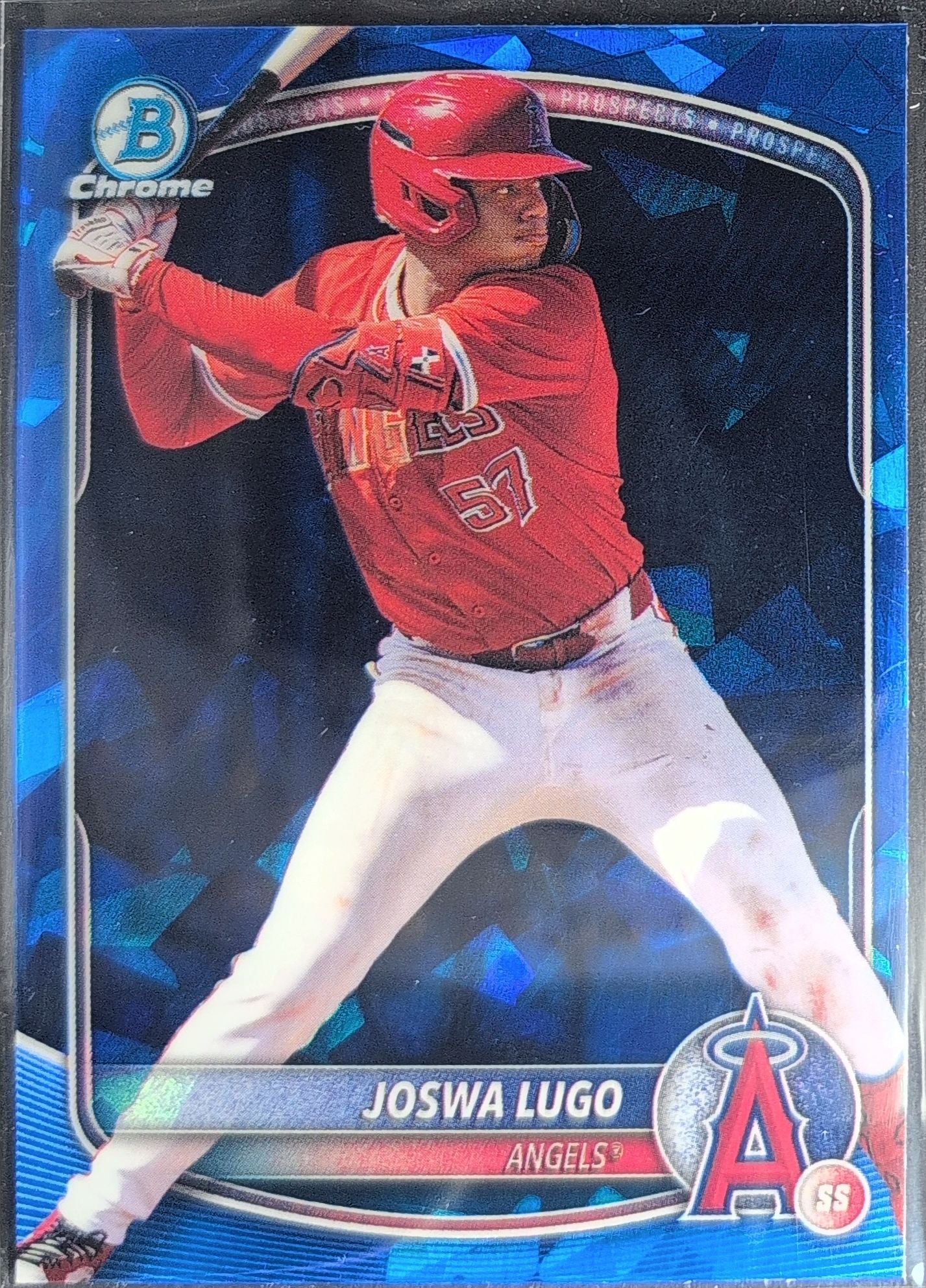 Joswa Lugo 2025 Bowman Draft Sapphire Edition #BDC-24 Los Angeles Angels