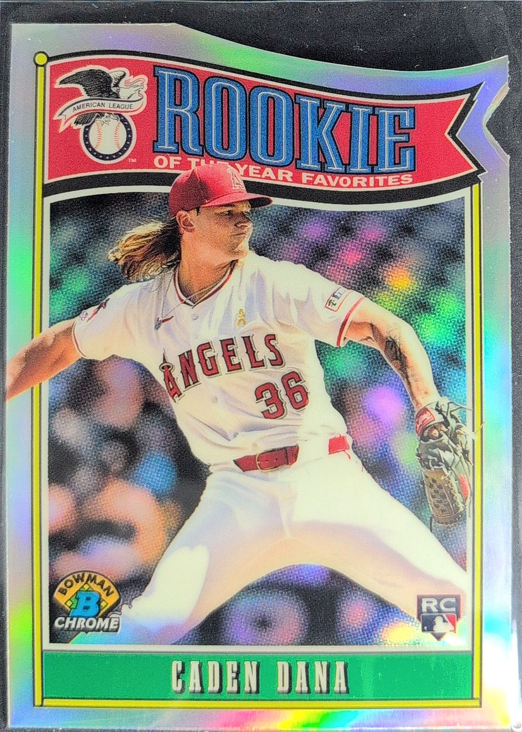 2025 Bowman Caden Dana #ROY-7 Rookie of the Year Favorites Los Angeles Angels front