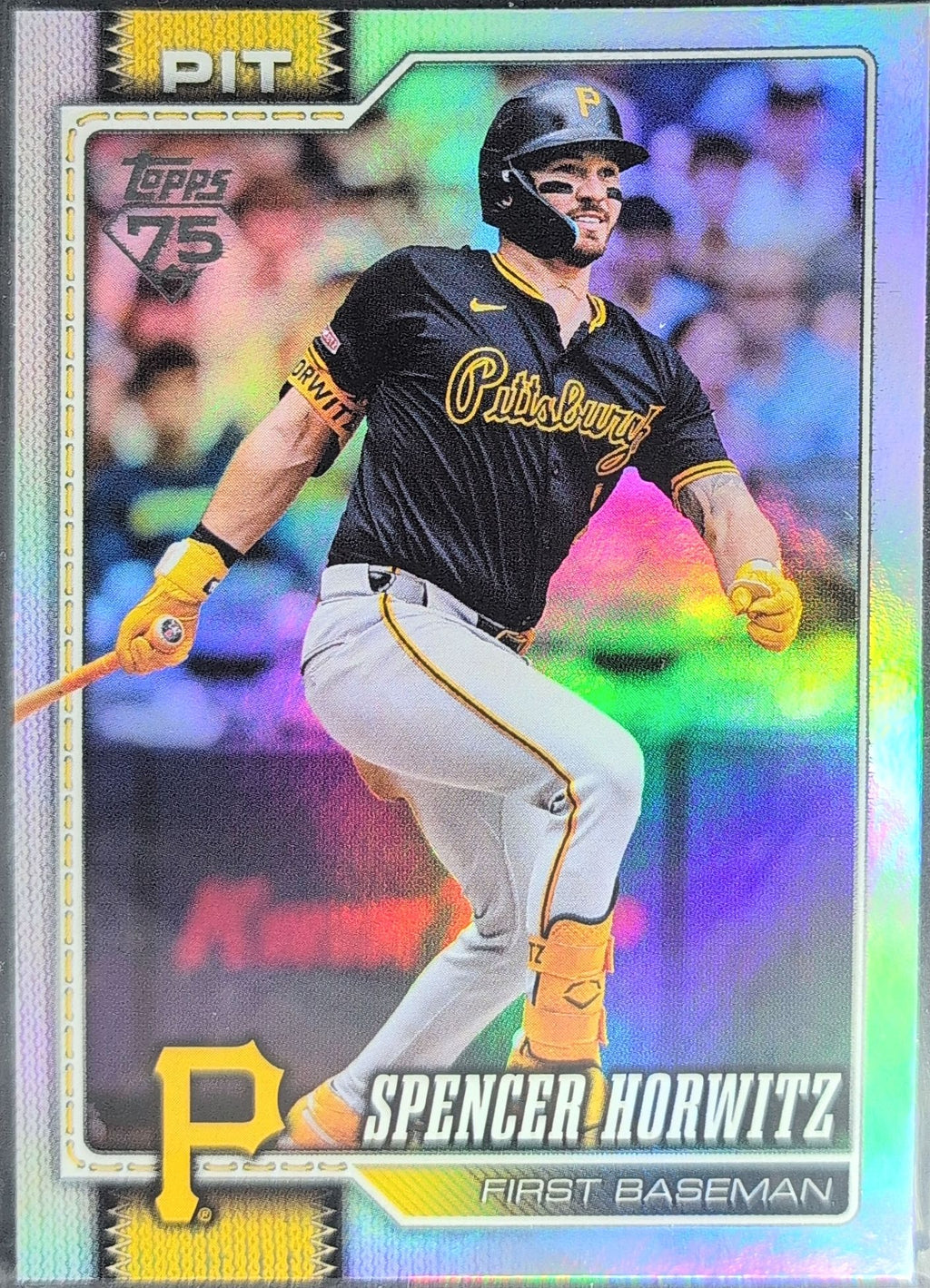 2026 Topps Spencer Horwitz #77 Rainbow Foil Pittsburgh Pirates front