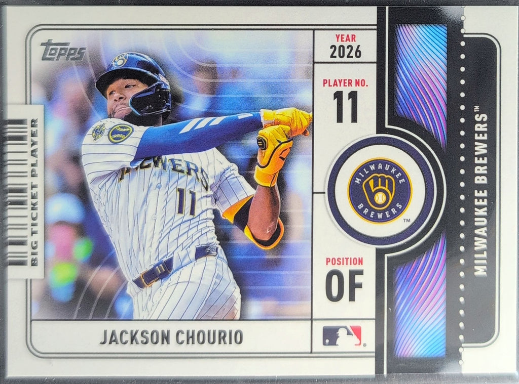2026 Topps Jackson Chourio #BTP-12 Big Ticket Players Milwaukee Brewers front