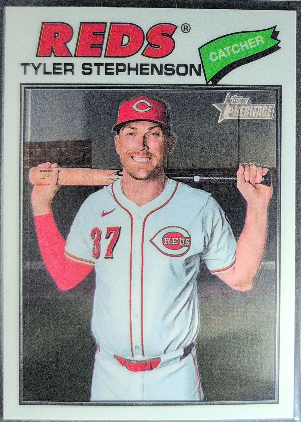 2026 Topps Heritage Tyler Stephenson #138 Chrome Cincinnati Reds front