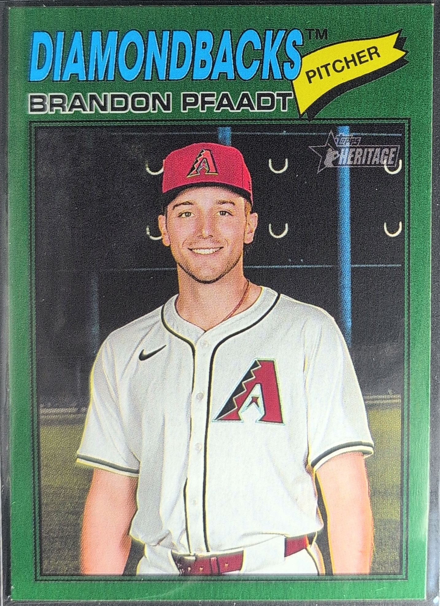 Brandon Pfaadt 2026 Topps Heritage #126 Dark Green Arizona Diamondbacks - front image