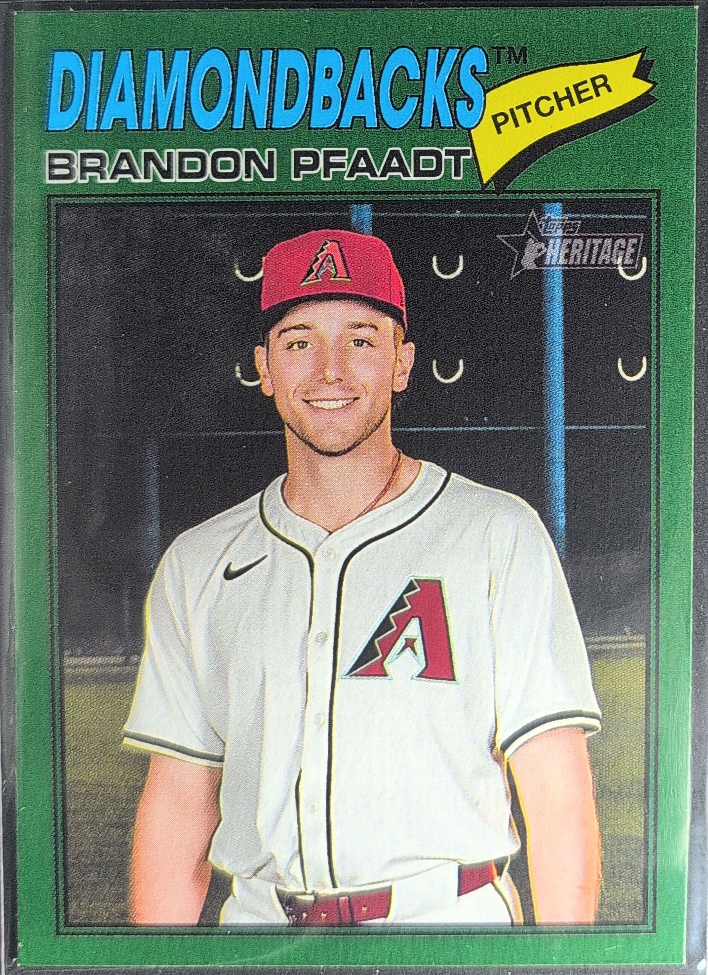 2026 Topps Heritage Brandon Pfaadt #126 Dark Green Arizona Diamondbacks front