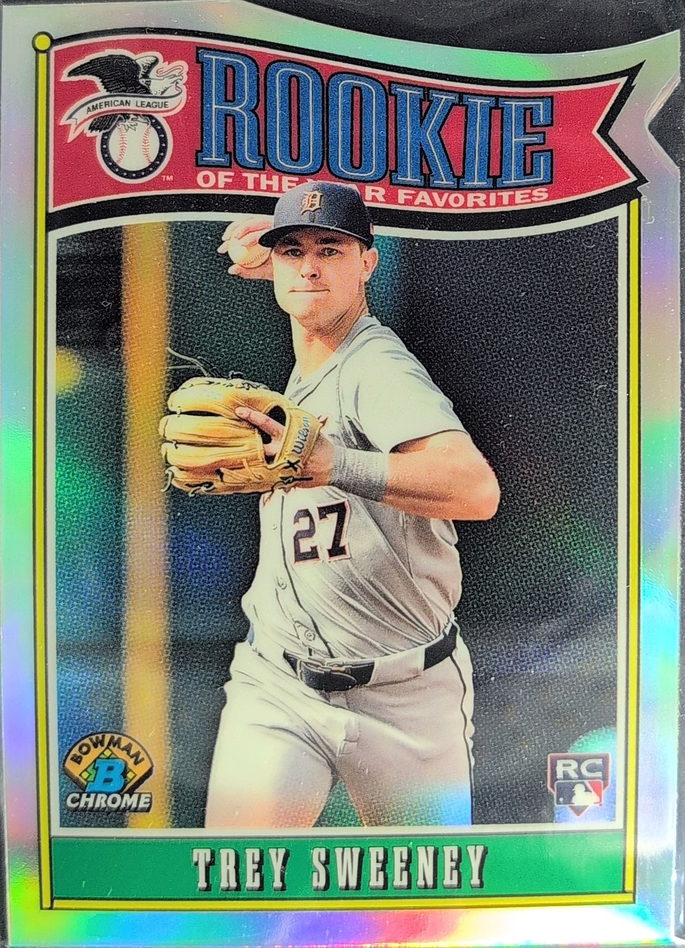 2025 Bowman Trey Sweeney #ROY-12 Rookie of the Year Favorites Detroit Tigers front