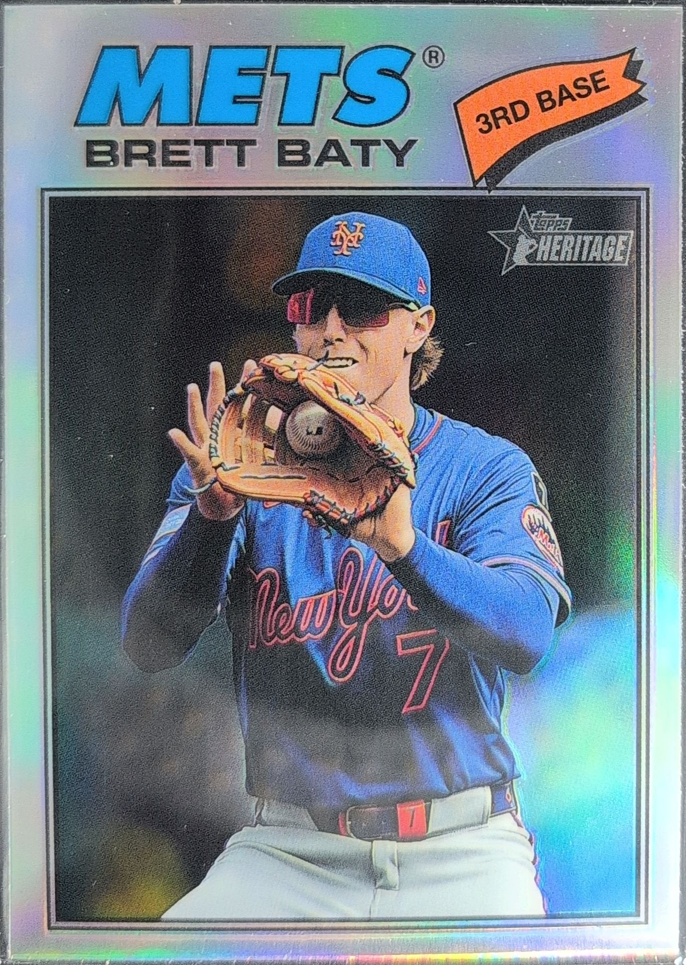 Brett Baty 2026 Topps Heritage #19 New York Mets - front image