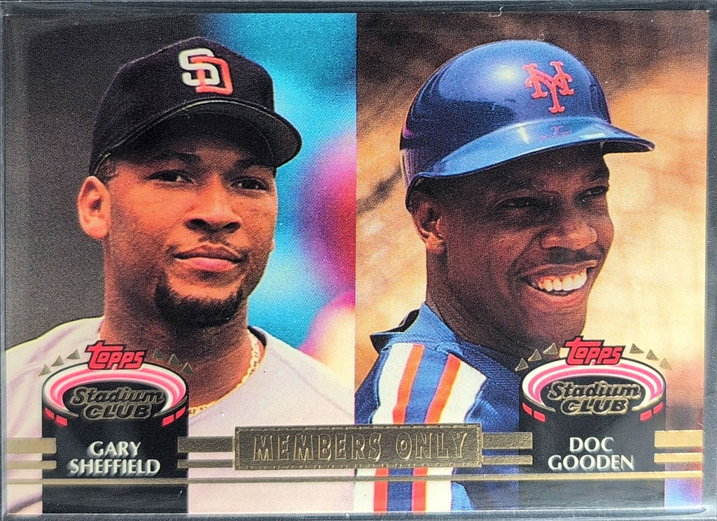 1992 Stadium Club Members Only Gary Sheffield / Doc Gooden #NNO Padres/Mets front