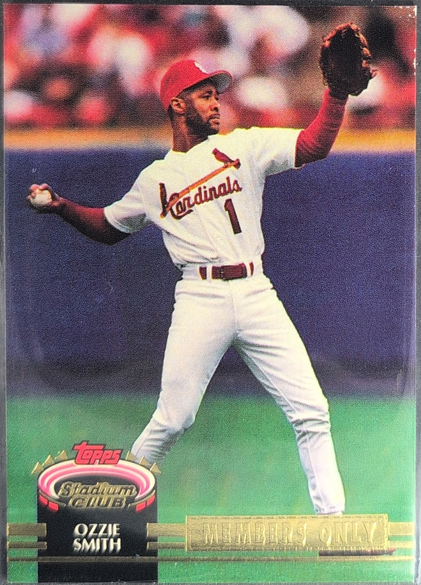 Ozzie Smith 1992 Stadium Club Members Only #NNO St. Louis Cardinals - front image
