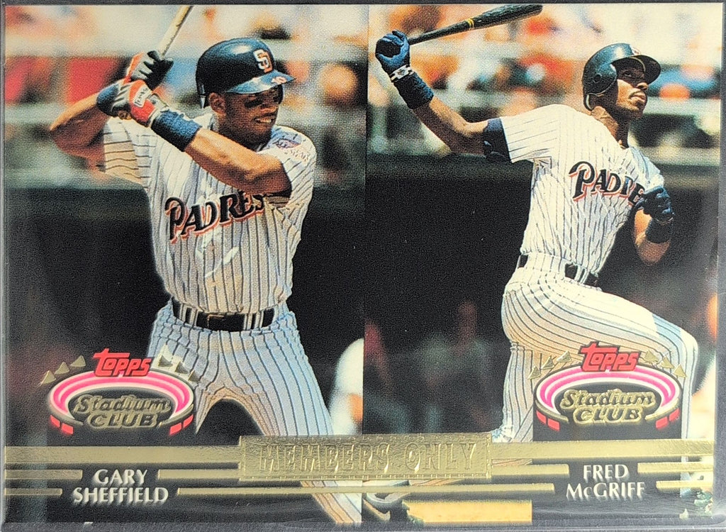 1992 Stadium Club Members Only Gary Sheffield / Fred McGriff #NNO San Diego Padres front