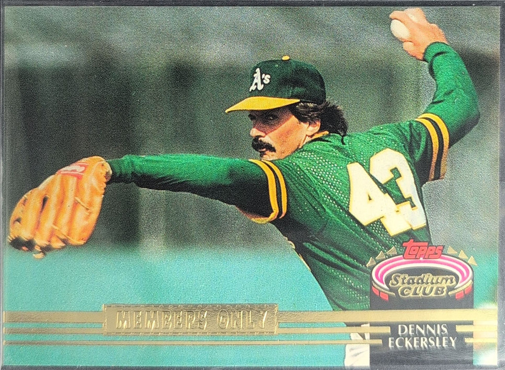 1992 Stadium Club Members Only Dennis Eckersley #NNO Oakland Athletics front