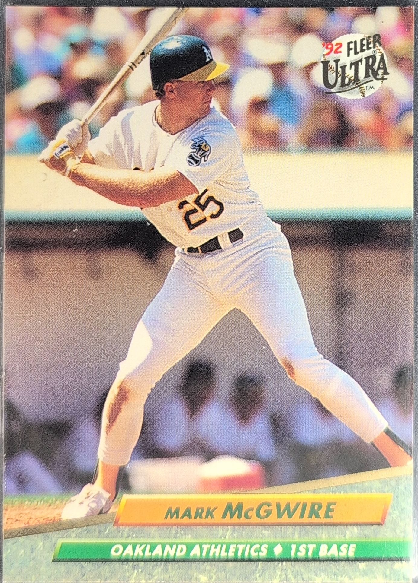 1992 Ultra Mark McGwire #115 Oakland Athletics front