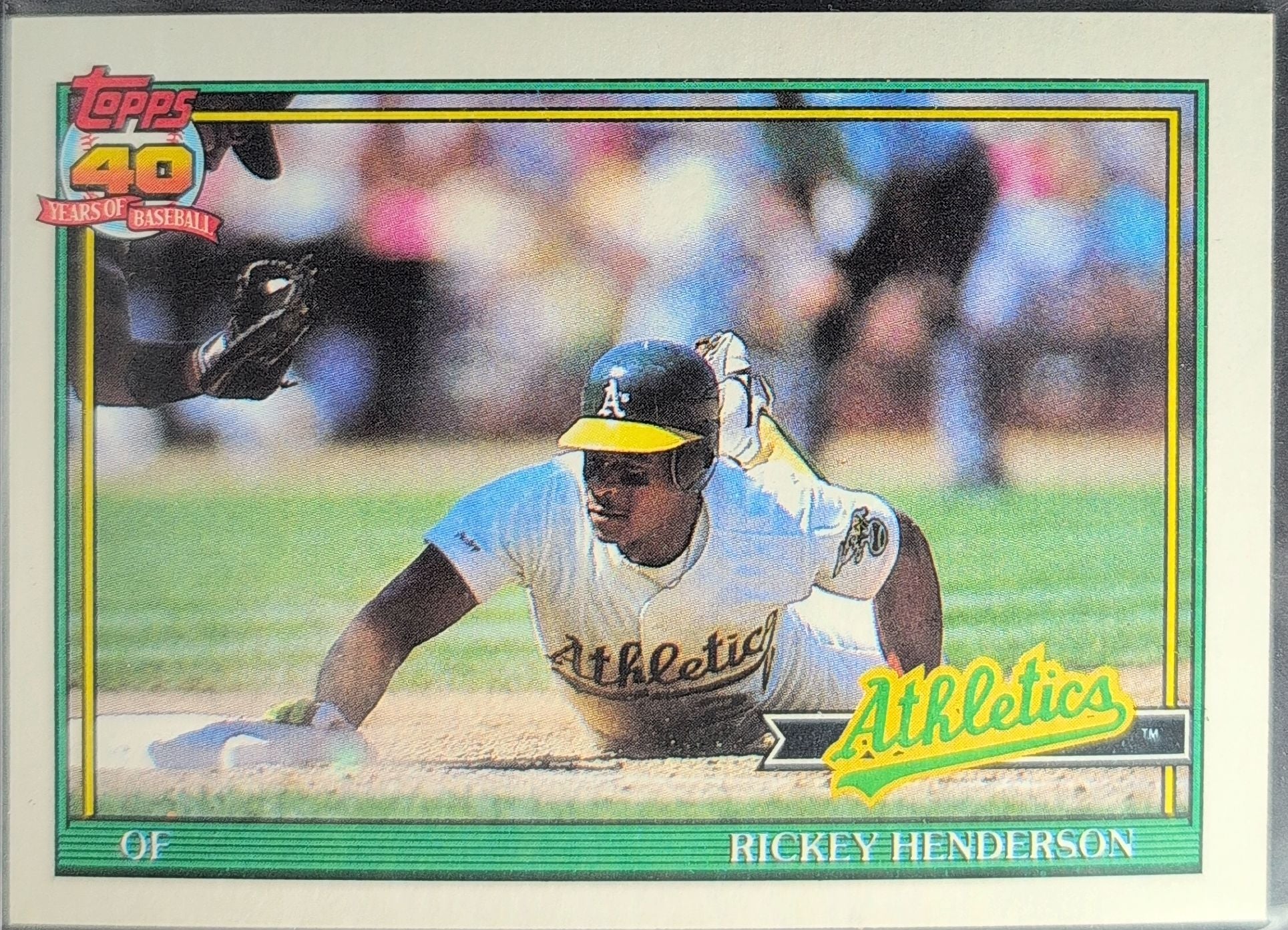 1991 Topps Rickey Henderson #670 Oakland Athletics front