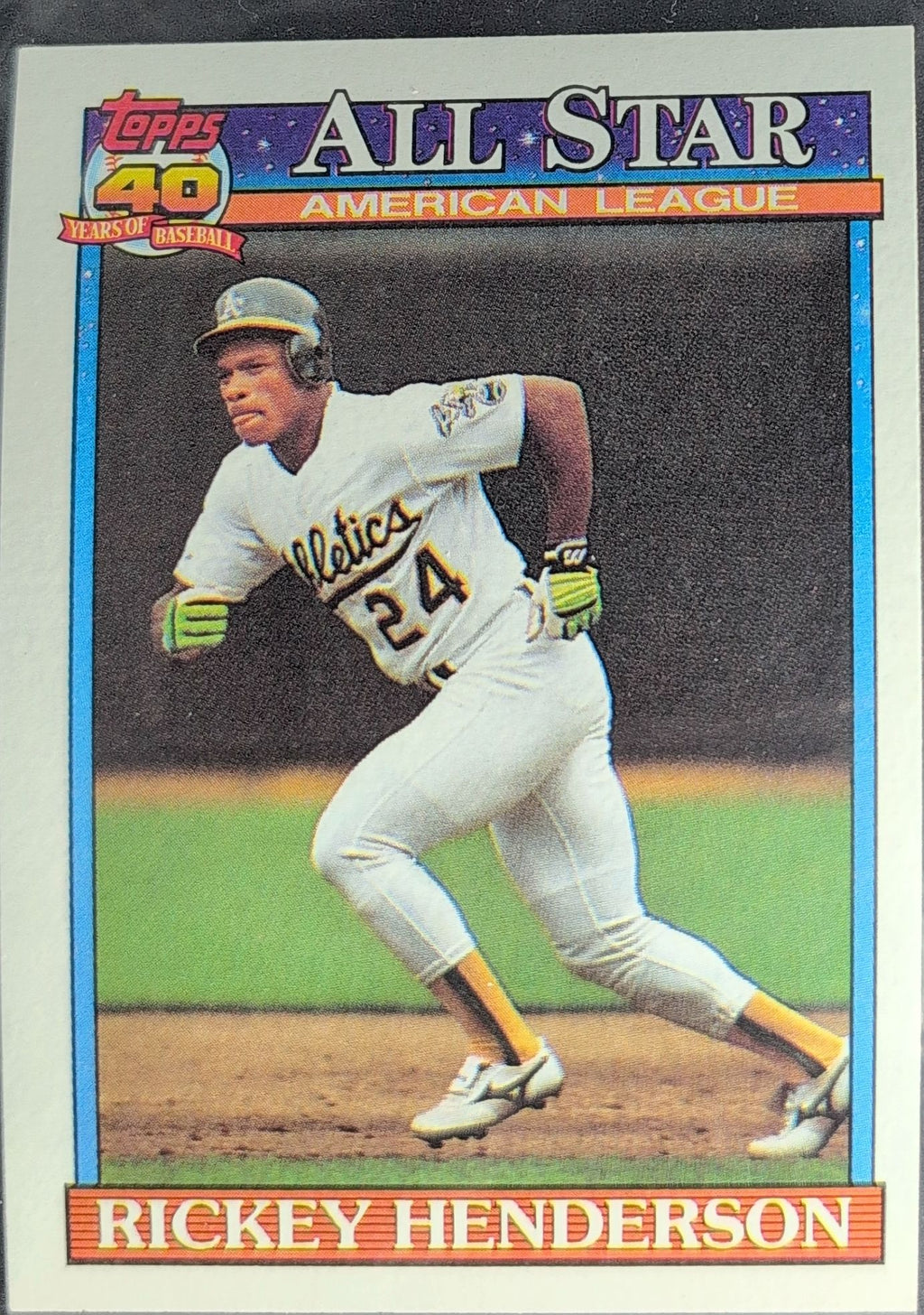 1991 Topps Rickey Henderson #391 Oakland Athletics front