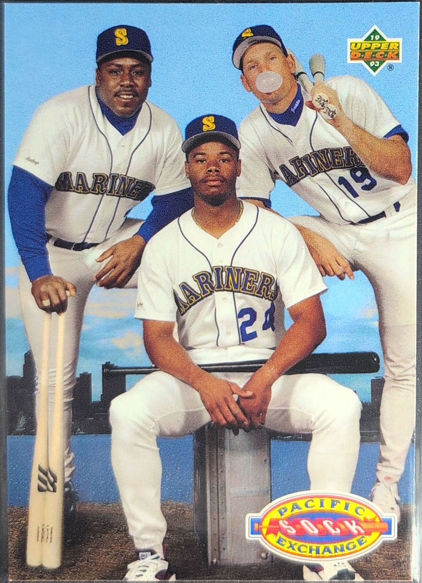 1993 Upper Deck Ken Griffey Jr. / Jay Buhner / Kevin Mitchell #55 Seattle Mariners front