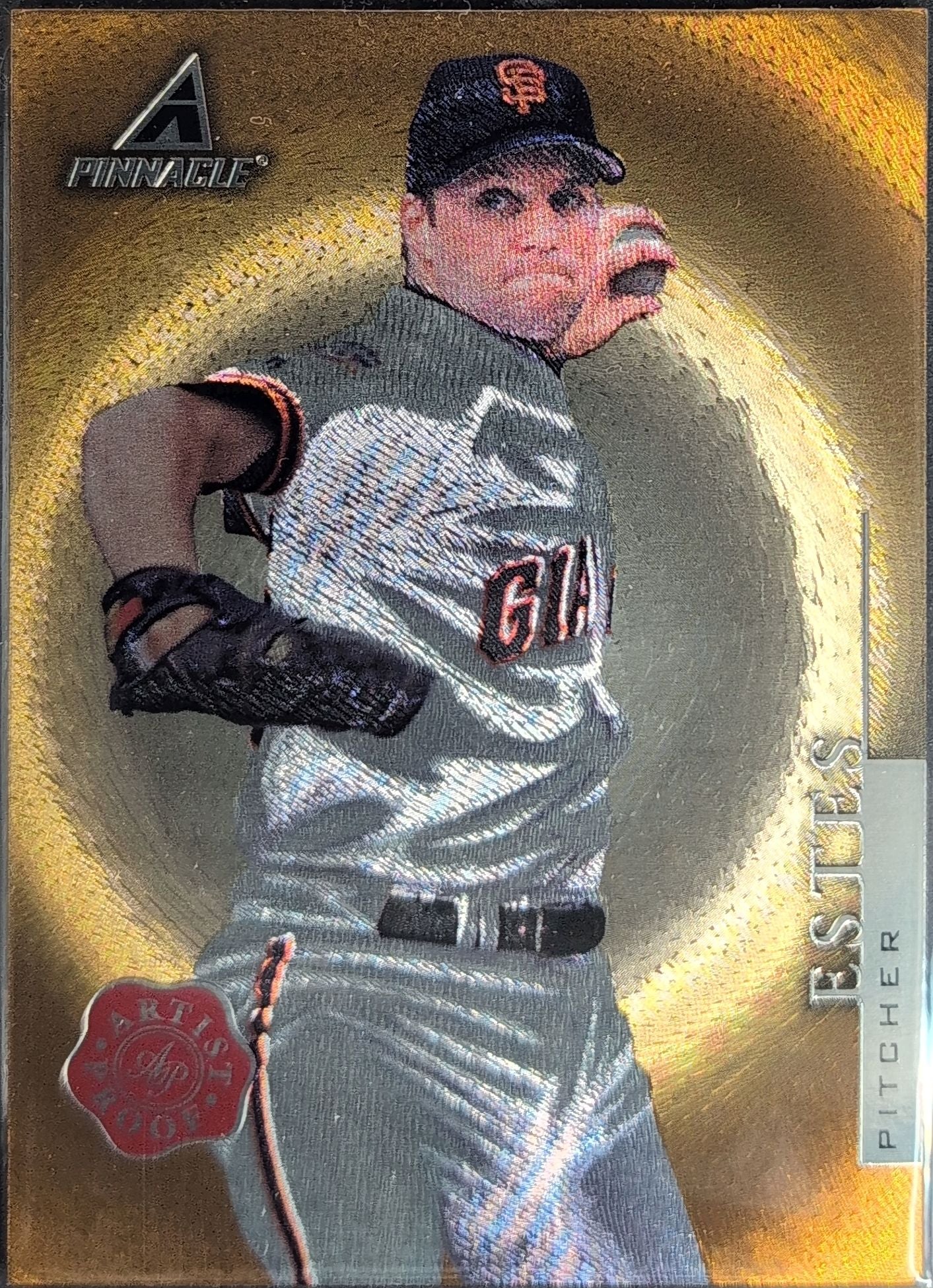 1998 Pinnacle Shawn Estes #PP5 Artist's Proofs San Francisco Giants front