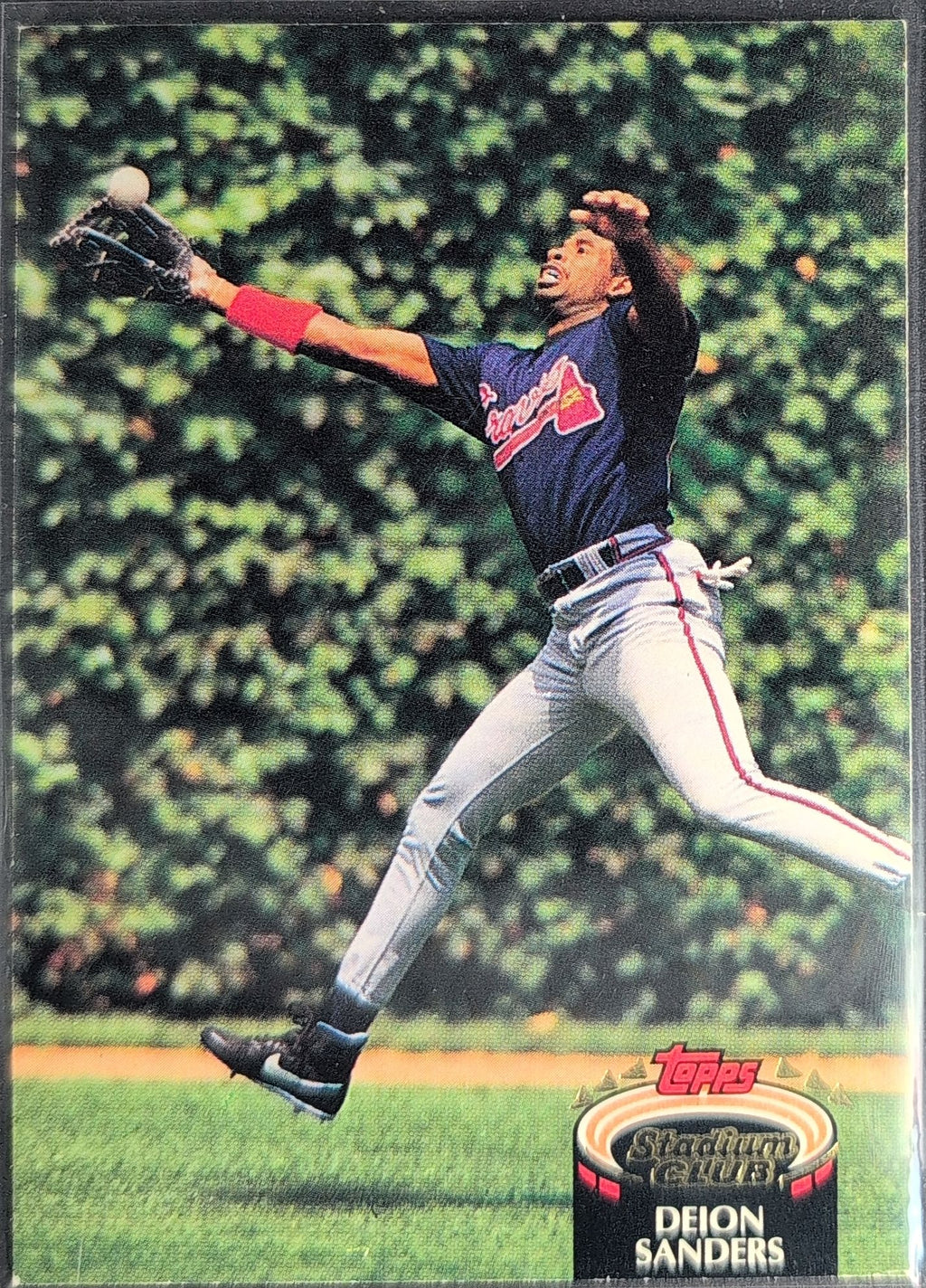 1992 Stadium Club Deion Sanders #15 Atlanta Braves front