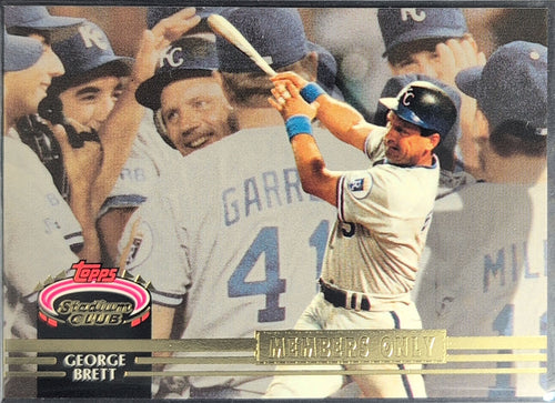 1992 Stadium Club Members Only George Brett #NNO Kansas City Royals front