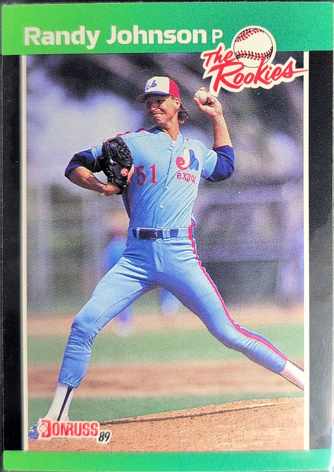 1989 Donruss The Rookies Randy Johnson #43 Montreal Expos front