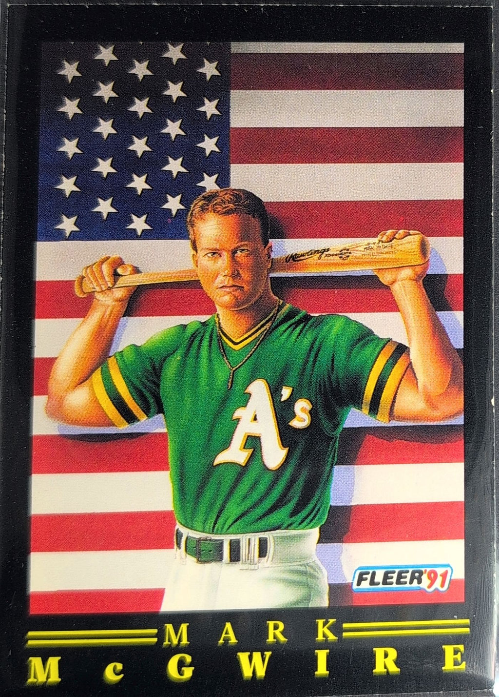 1991 Fleer Mark McGwire #4 Pro-Visions Oakland Athletics front