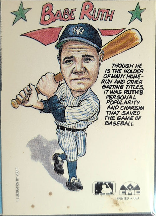 1990 Collect-A-Books Babe Ruth #10 New York Yankees back