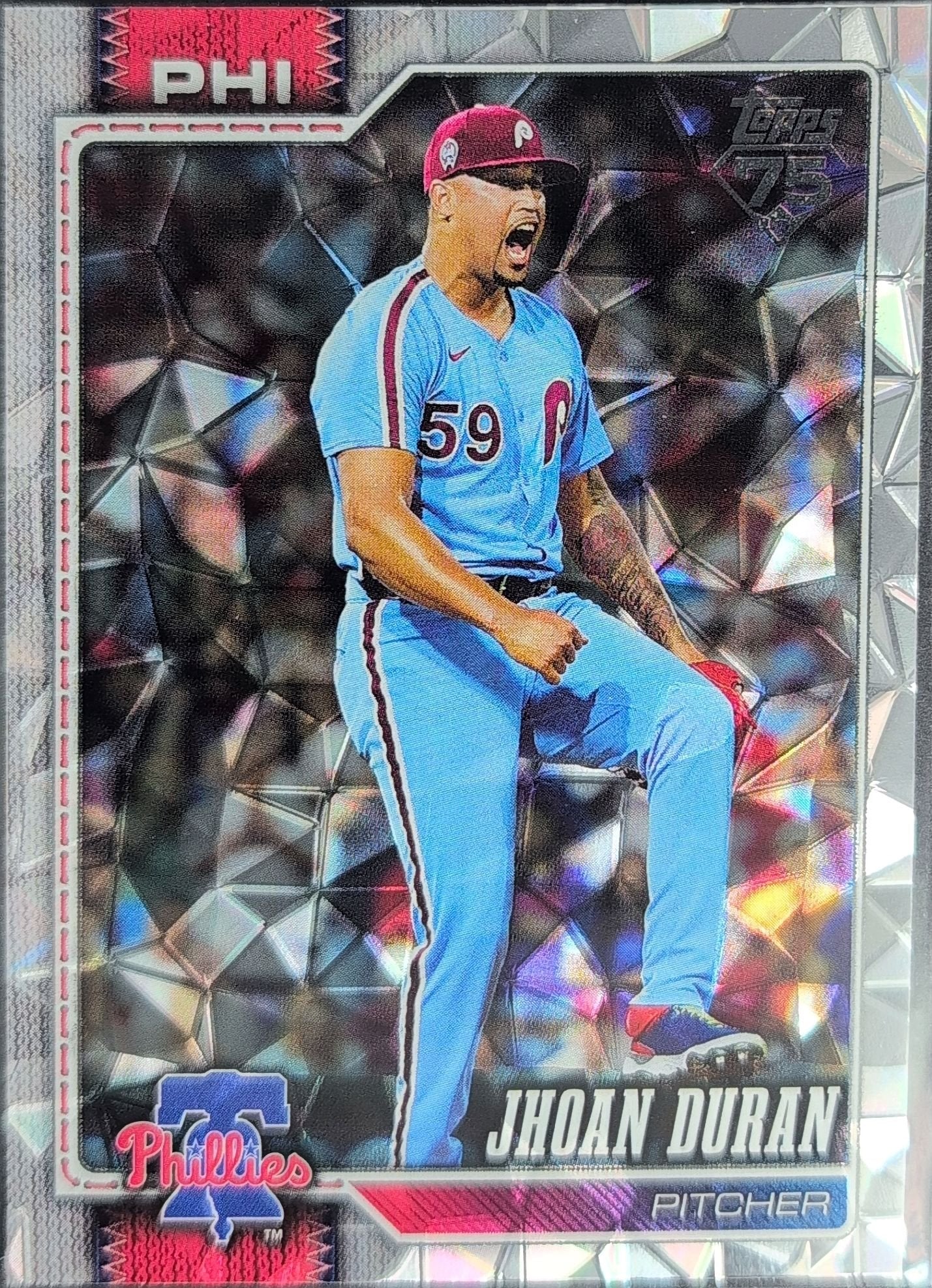 Jhoan Duran 2026 Topps #83 Diamante Foil Philadelphia Phillies - front image