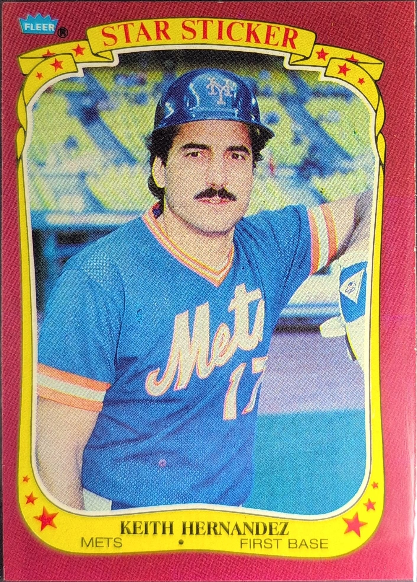 Keith Hernandez 1986 Fleer Star Stickers #55 New York Mets - front image