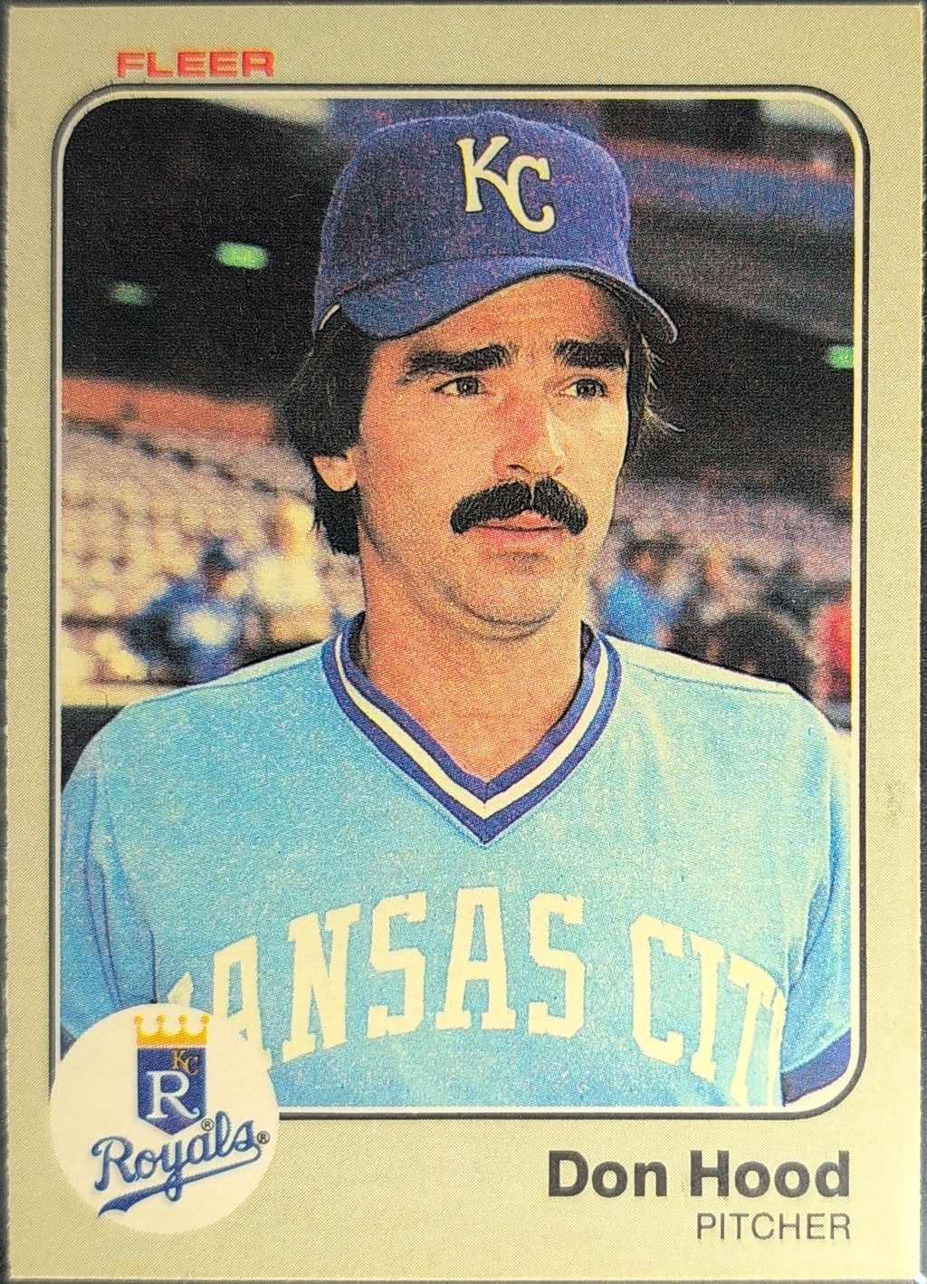 1983 Fleer Don Hood #115 Kansas City Royals front