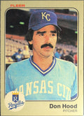 1983 Fleer Don Hood #115 Kansas City Royals front