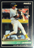1992 Pinnacle Jose Canseco #130 Oakland Athletics front