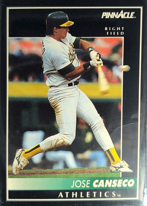 1992 Pinnacle Jose Canseco #130 Oakland Athletics front