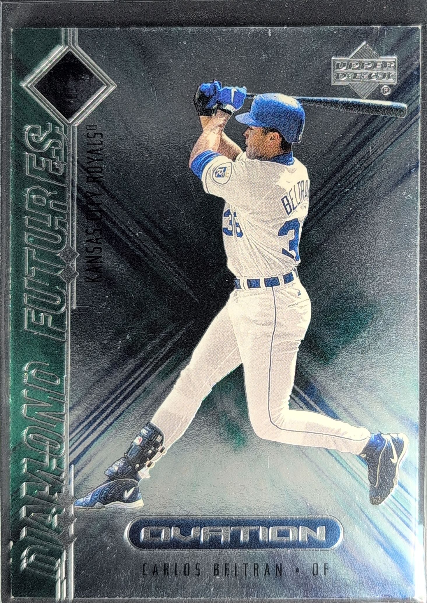 2000 Upper Deck Ovation Carlos Beltran #DM8 Diamond Futures Kansas City Royals front