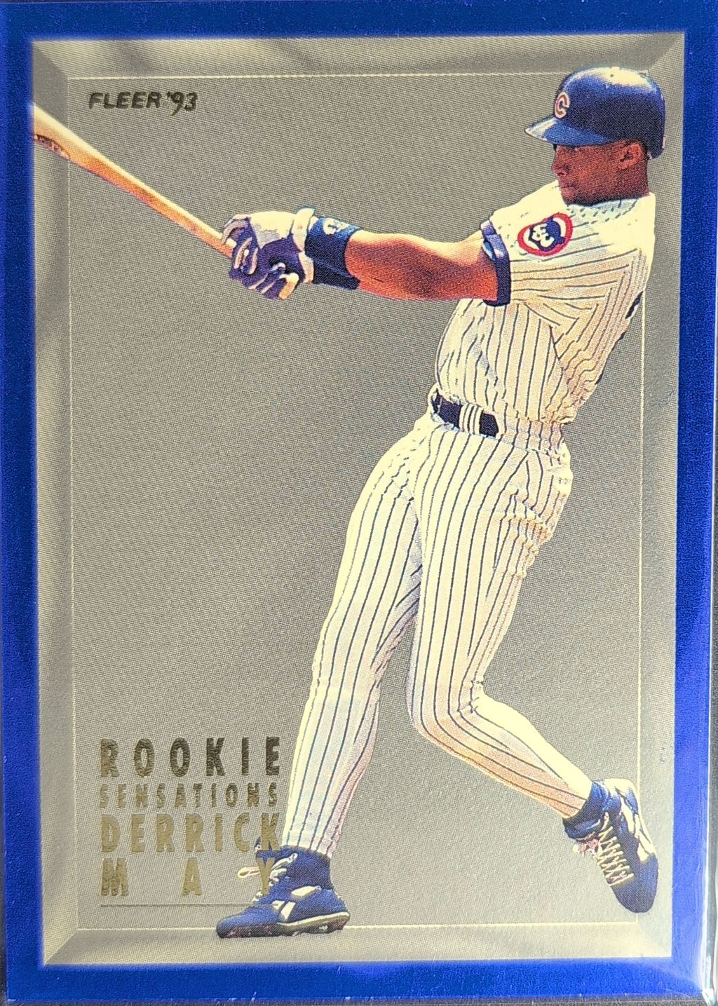 1993 Fleer Derrick May #8 Rookie Sensations (Series One) Chicago Cubs front