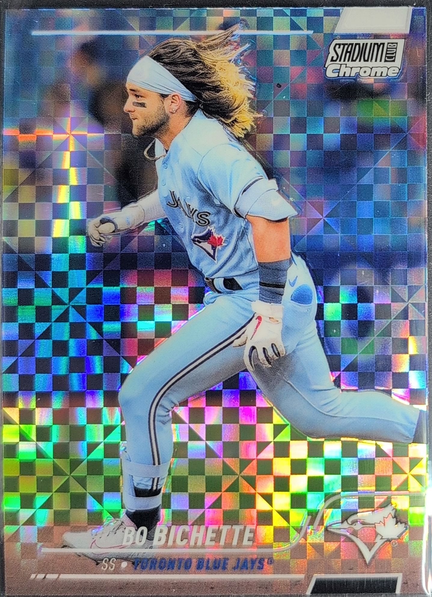 Bo Bichette 2022 Stadium Club Chrome #286 X-Fractor Toronto Blue Jays - front image