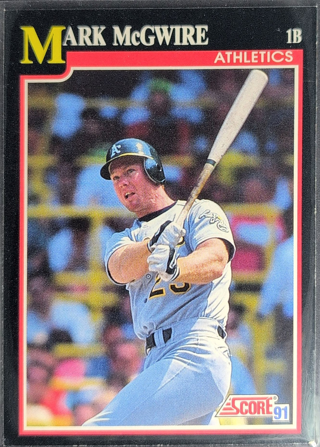 1991 Score Mark McGwire #324 Oakland Athletics front