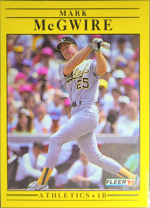 1991 Fleer Mark McGwire #17 Oakland Athletics front
