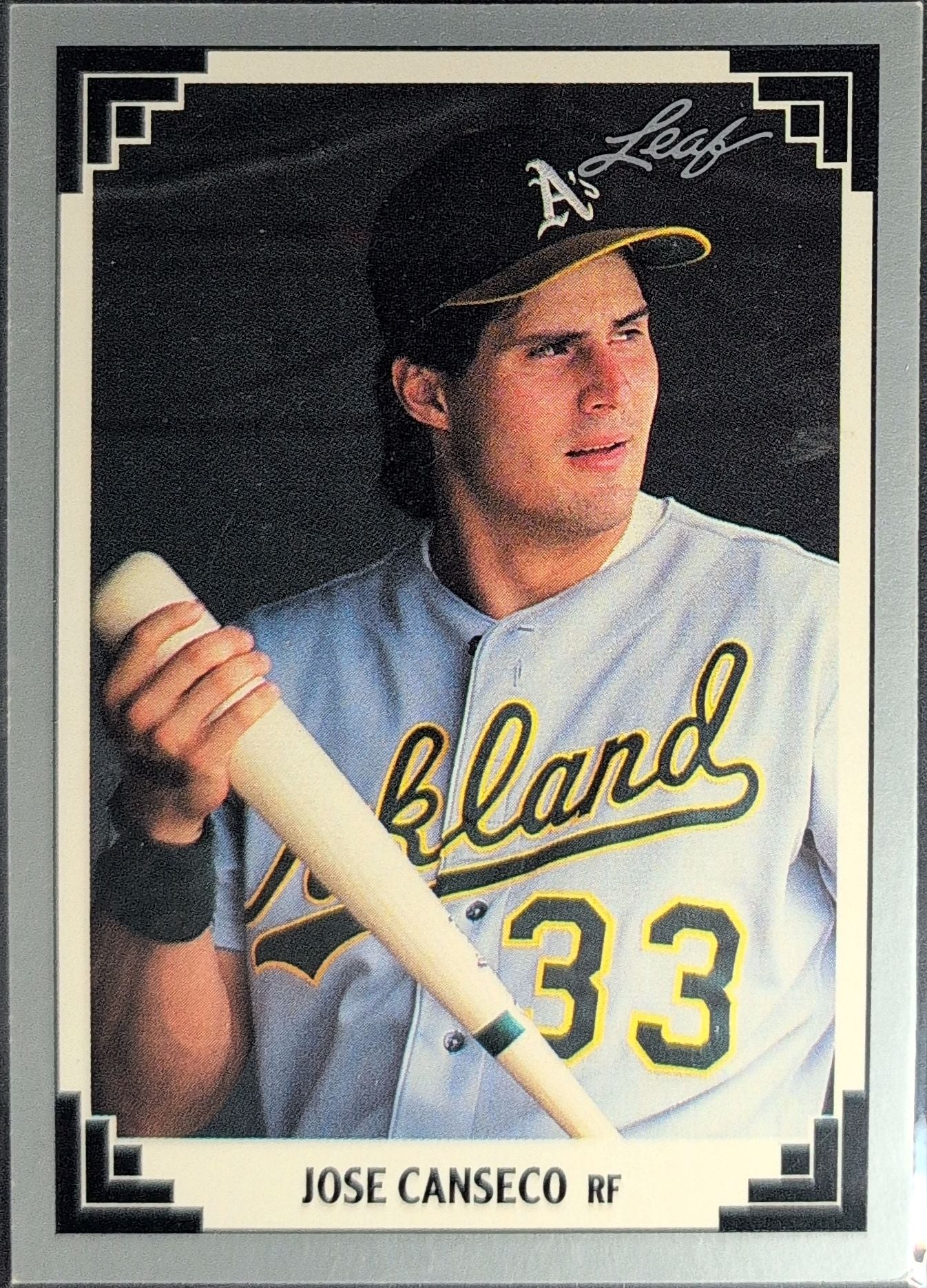 1991 Leaf Jose Canseco #182 Oakland Athletics front