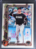 2025 Topps Holiday Coby Mayo #H118 RC Baltimore Orioles front