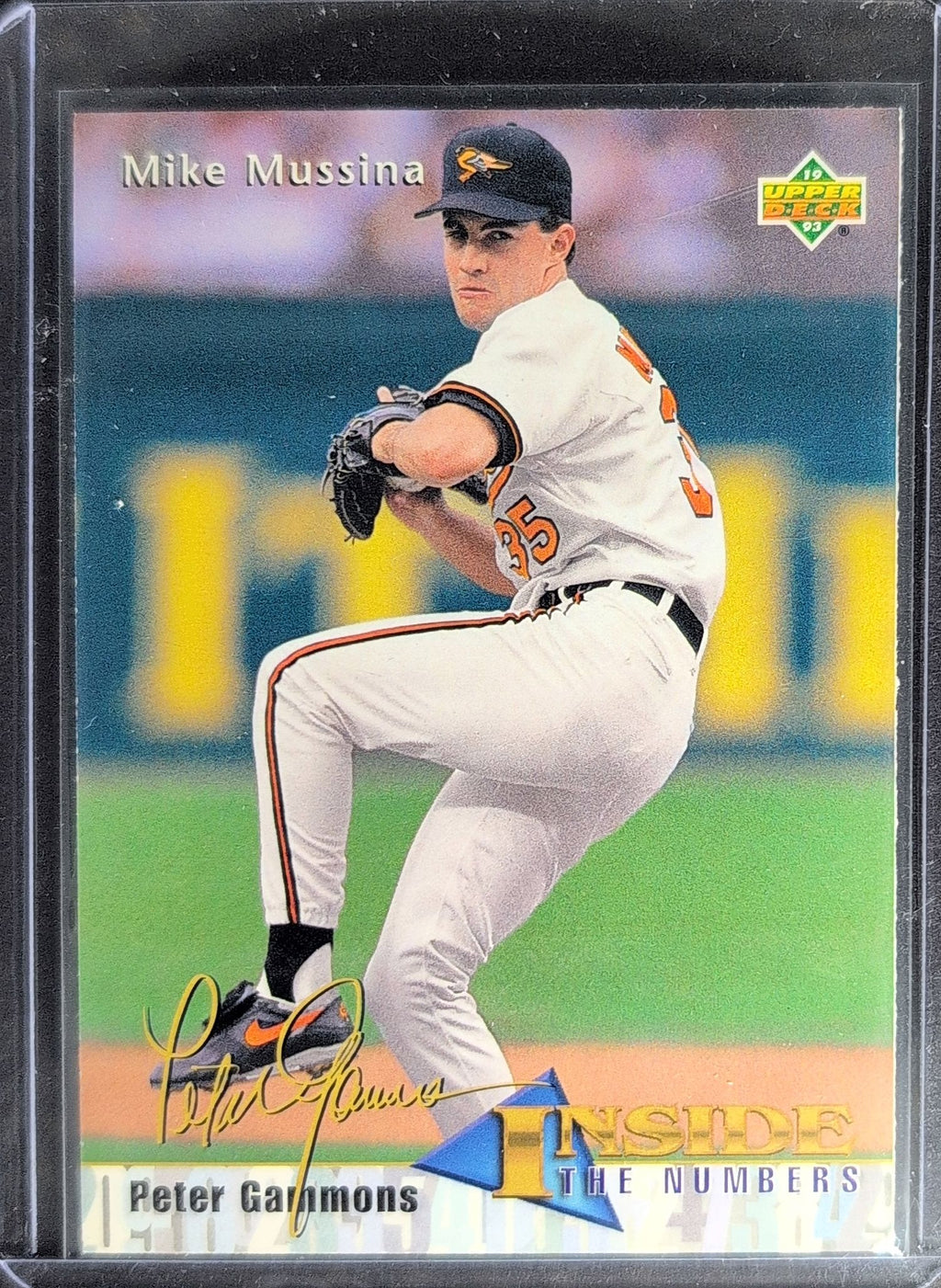 1993 Upper Deck Mike Mussina #463 Gold Hologram Baltimore Orioles front