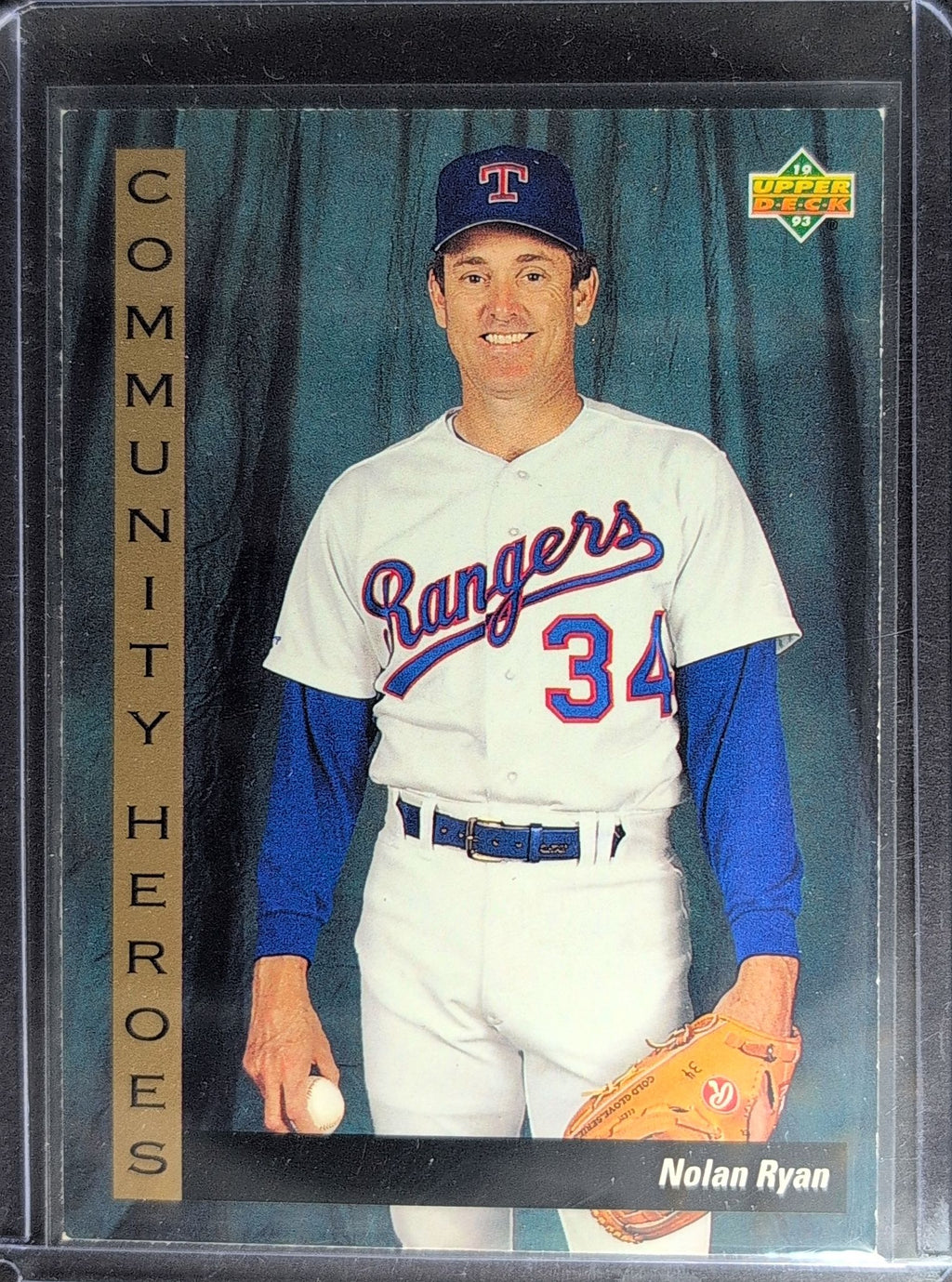 1993 Upper Deck Nolan Ryan #37 Gold Hologram Texas Rangers front