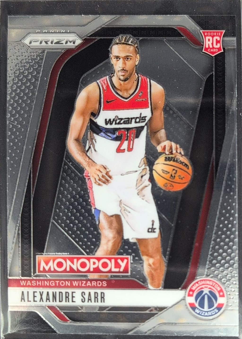 2024-25 Panini Prizm Monopoly Alexandre Sarr #86 RC Washington Wizards front