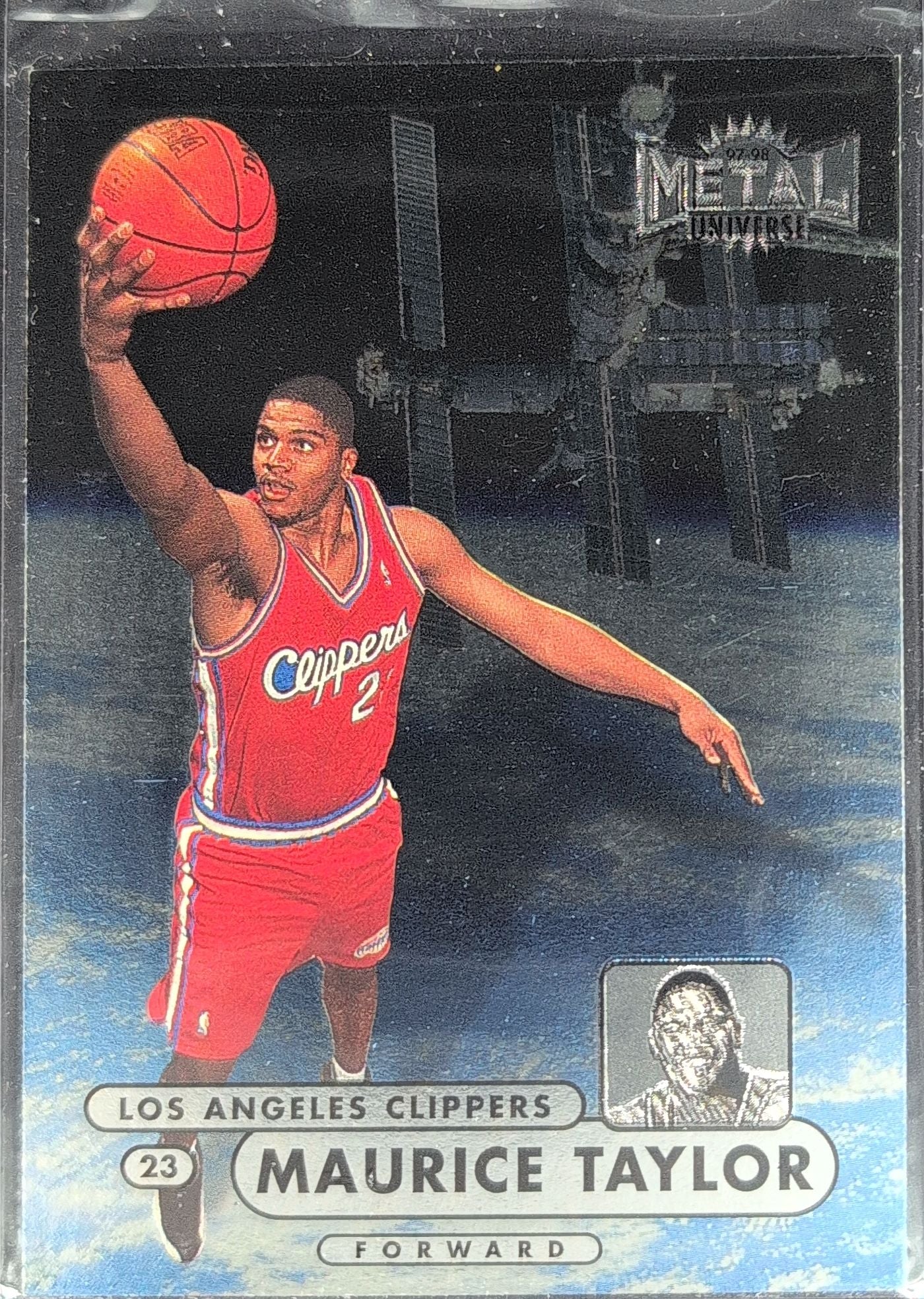 1997-98 Metal Universe Championship Maurice Taylor #75 RC Los Angeles Clippers front