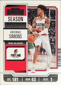 2023-24 Panini Contenders Anfernee Simons #54 Season Ticket Retail Portland Trail Blazers front