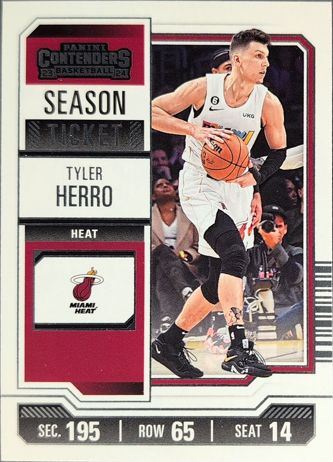 2023-24 Panini Contenders Tyler Herro #60 Season Ticket Retail Miami Heat front